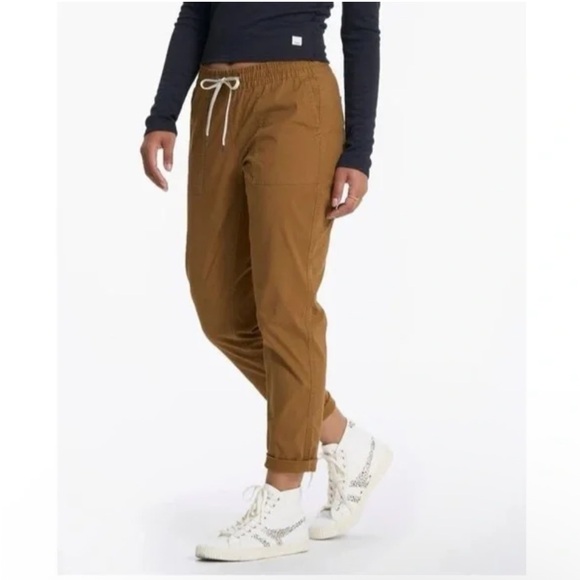 Vuori DurraTerra Ripstop Fabric Drawstring Pants In Caramel Brown VW450 Size S - Picture 2 of 14